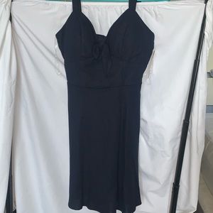 Navy Blue Knotted Dress